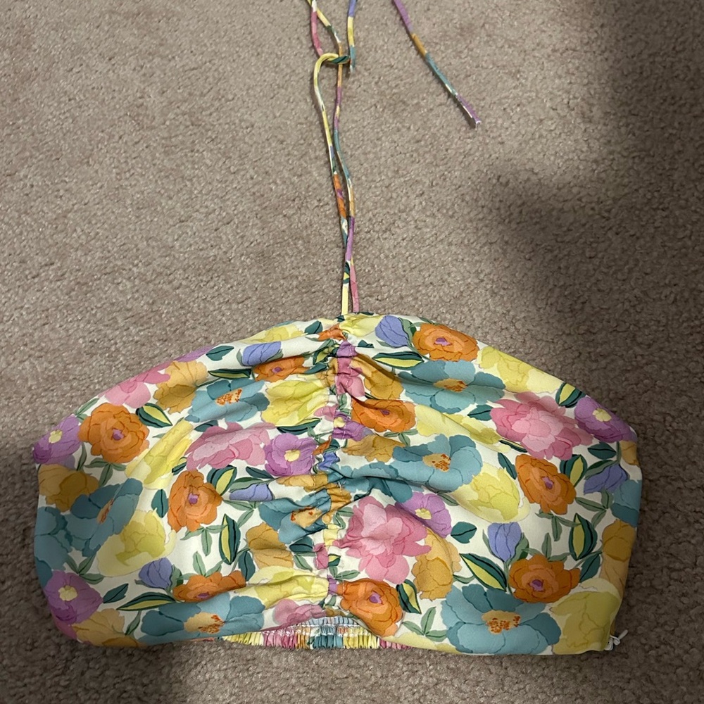ZARA floral halter bandeau